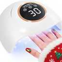 72W UV LED Nail Lamp, 2026 New Upgrade UV Light for Gel Nails with 18 Beads, 3 Timer Nail Dryer, LCD Display, Auto Sensor, Professional Nail Lamps for Gel Polish  Perfect Christmas Gifts, White Lamp