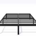 LUMUNANCE Metal Bed Frame Queen Size - 14 Inch Heavy-Duty Platform Bed Frame No Box Spring Needed, Easy Assembly, Noise-Free, Sturdy Mattress Foundation, Underbed Storage Space