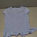 Panadila Womens Crop Tops Short Sleeve Shirts Ruched Fitted T Shirts Summer Going Out Tops Y2k Baby Tees, Large