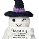 Halloween Positive Crochet Ghost Hug Birthday Gifts for Women Men Mom Dad Daughter Sister Friend,Emotional Support Crochet for Halloween Decorations
