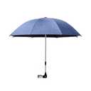 Convenient and Lightweight, Clip-On, Adjustable steering, The top of the umbrella can adjusted to bend, Universal, Umbrella Baby Stroller, Stroller Umbrella Attachment for Sun Protection Denim Blue