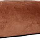 Sherry Kline Velvet Set of 2 Neck Bolster Pillow, Made with Plush Velvet, Cylinder Pillows, for Couch & Bed, Decorative Round Throw Pillow, Back & Neck Support (Set of 2, Brown) (18 x6)