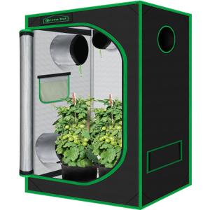 Green Hut Indoor Grow Tent for Plants 36"x60"x78" Mylar Hydroponic Grow Tents Indoor Grow Room for Plant Fruit Flower Veg with Removable Waterproof Floor Tray
