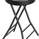 TAVR Folding Stool，26.4 Inch Collapsible Stool with Safety Lock, 1 Pcs, 26.4" with Cushioned