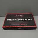 AVIEUS Grill Prep and Serve Trays | Set of 2 Stackable, Melamine Trays | Serving Tray & Marinating Tray | Serving Platter for Plating Food & BBQ Prep Tub for Marinating Meats | Grill Accessories |