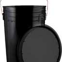 Champion Sports 6 Gallon Bucket with Padded Soft Seat Lid - Durable Construction - Balls Not Included - Ideal for Baseball, Softball, T-Ball, Practice Balls, and Lacrosse