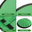 Cosmos 1 Pc Green Screen Backdrop 43 in / 110 cm Diameter Foldable Portable Photography Background Green Screen Chroma Key Backdrop for Photography Photo Video Studio, Live Streaming, Video Meeting