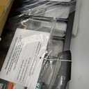 Babelio 29.7-46.5" No Bottom Bar Baby/Dog Gate for Stairs, House and Doorways, Auto Close Safety Pet Gates with Large Walk Thru Door, Hardware Mount, Black