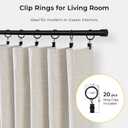 INOVADAY Total Blackout Curtains for Bedroom, Black Out Curtains 84 Inch Long, Clip Rings Linen Blackout Drapes, Thermal Insulated Room Darkening for Living Room, 2 Panels - Beige,W50xL84
