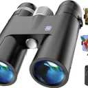 18X50 High Powered Binoculars for Adults with Upgraded Phone Adapter, Tripod and Tripod Adapter,Waterproof Compact Binoculars with Low Light Vision for Bird Watching,Travel,Sightseeing (Black)