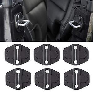 YOCTM Door Lock Decoration Cover for 2018-2026 Jeep Wrangler JL JLU 4XE Unlimited Sahara Sports Rubicon Gladiator JT Door Lock Cover Parts Accessories Black (4Door) (Pack of 4)