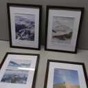 KINLINK A4 Frame Set of 4, Wooden 8.3 x 11.7 Frame with Plexiglass for A5 Picture with Mat or A4 Without Mat, for Wall and Tabletop Display Diploma Certificate Degree, a4 Picture Frames Brown