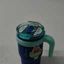 REDUCE 14 Oz Coldee Kids Tumbler with Lid and Straw - Coldee Insulated Travel Mug - Spill-Proof, Sweatproof Stainless Steel, BPA-Free - Includes Handle, Reusable Silicone Straw - Nautical Mist