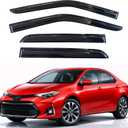 KPY Rain Guards Fit for 2014-2019 Toyota Corolla, Out-Channel Window Visors Vent Wind Deflectors 4PC, Car Accessories for 14-19 Corolla Sedan (Excludes Hatchback)
