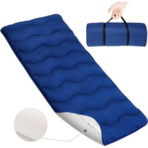 Cot Mattress Pad, 30"x75" Quilted Foam Camping Cot Mattress Topper with Anti-Slip Bottom, Breathable & Comfortable Cot Pads for Camping/Rv Bunk/Narrow Twin Beds, Sleeping Cot Mattress Pad Only (navy)
