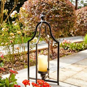 Glitzhome 22" H Modern Farmhouse Black Metal Lantern Decorative Hanging Candle Lanterns (Large) Glitzhome 22" H Modern Farmhouse Black Metal Lantern Decorative Hanging Candle Lanterns (Large)