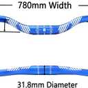 FIFTY-FIFTY Mountain Bike Riser Handlebar, Aluminum Alloy MTB Handlebar, 31.8mm Diameter, 780mm Wide Bicycle Bar