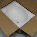 Ceramic Fruit Bowl - 10 inch Candy Decorative Bowl for Large Fruit Bowl for Kitchen Counter Fruteros Para Cocina Elegante Moderno Key Holder Box Oval Shape White