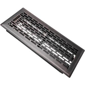 Floor Vents Adjustable Airflow Floor Register Walkable Heavy Duty Steel Floor Vent Register with Boston Design - 4x12 Inches Oil Rubbed Bronze Finish Floor Vent Grates for Mobile Home