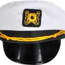Rhode Island Novelty White Captain's Hat, 2 Pack
