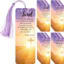 Chiisong 100 Sets Christian Bookmark for Women Bulk Religious Bible Verse Gift for Godmothers Day Christian Gift Inspirational Scripture Bookmarks with Tassel for Women Church Mom Mother