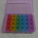 Odaro Extra Large Weekly Pill Organizer 2 Times A Day, Pill Box 7 Day Am Pm to Hold Daily Medicine Vitamin and Supplements - Purple