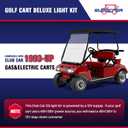 12V Deluxe Club Car DS LED Light Kit, for 1993-UP DS Gas&Electric, Golf Cart Headlight Taillight Kit with Wire Harness Turn Signal Kit Horn Brake Pad, Golf Cart Street Legal Light Kit