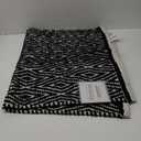 Chardin home 100% Cotton Diamond 2x5 Runner Rug Fully Reversible, Machine Washable, Black and White 21"×34"