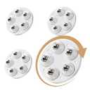 Self Adhesive Mini Caster Wheels, 360° Swivel Mute Universal Wheel Roller Casters, Appliance Sliders for Kitchen Appliances,Small Appliance Sliders countertop，Smoothly Move(White 4 Pack,2.4 Inch)
