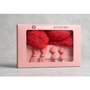 Valentine Themed 3pc Headband & Clip Set