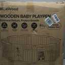 Foldable Wooden Playpen, 55 x 55 x 24 inches, Animal Bus, Colorful
