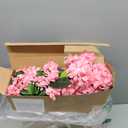 Lunmon 2 Pack Artificial Hydrangea Trees with Spikes, 24Inch Faux Hydrangea Outdoor Plants Bushes Realistic Fake Silk Flower for Planter Home Wedding Garden Patio Yard Decor(Pink)