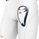Shock Doctor Compression Shorts Men, Protective Bio-Flex Cup, Moisture-Wicking, Vented Protection. Adult Men Sizes. (Medium, White)