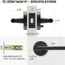 Goldenwarm 1 Pack Black Door Handle, Matte Black Privacy Interior Door Levers, Indoor Door Lever for Bedroom, Bathroom, Heavy Duty Zinc Alloy