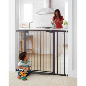 Cumbor 36" Extra Tall Baby Gate for Dogs and Kids with Wide 2-Way Door, 29.7"- 46" Width, and Auto Close Personal Safety for Babies and Pets, Fits Doorways, Stairs, and Entryways, Black