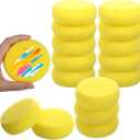15 Pcs Painting Sponges 3inch Round Yellow Paint Sponge Craft Art Sponges Clay Sponge for Face Painting Pottery Tools Watercolor Ceramics Art Crafts