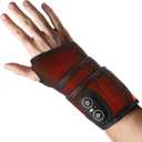 Cordless Wrist Heating Pad for Carpal Tunnel & Arthritis, Heated Wrist Brace with Vibration Massage Pain Relief, Adjustable Heated Wrist Wrap for Typing Office Home Women Men (Black Orange)