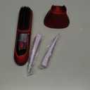 Go Brush Pro Hair Straightener  Cordless Comb with Negative Ion, 6000mAh Fast Heating & Portable Travel Design, Rechargeable Brush for Straightening and Curling (Red-1Pcs)