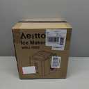 Aeitto Ice Makers Countertop, 9 Ice Cubes Release in 6 Mins, 26Lbs/24H, 2 Sizes of Bullet Ice Machine,Self-Cleaning Portable Ice Maker with Ice Scoop and Basket for Home Kitchen Office Bar RV, Black