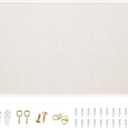 OWLKELA 24'' x 36'' Linen Bulletin Board, White Framed Corkboard, White Oak Frame Linen Cork Board, Vision Board and Decorative Hanging Pin Board