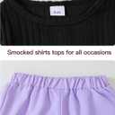 Mikrdoo Toddler Girl Clothes for Girls Outfits Fall Winter Ruched Long Sleeve Crop Top Cargo Pants 2 Piece Clothing Set (4-5T)