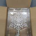 Christmas Traditions 5 inch Glittered Filigree Christmas Star Snowflake Tree Topper Star for Small/Mini X'Mas Tree/Home Decor/Christmas Table/Shelf Ornaments (Iridescent)