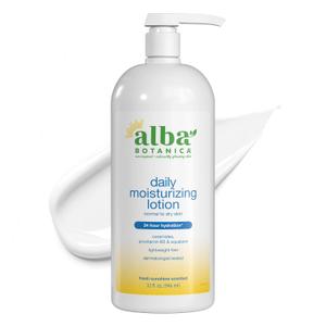 Alba Botanica Hydrating Moisturizing Lotion for Dry Skin with Vitamin E and Shea Butter, 32 Oz