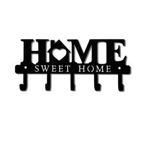 Key Holder Hooks Organizer Rack Wall Mounted with Screws and Anchors Home Wall Metal Decor for Entryway Front Door Kitchen Hallway Garage Mudroom Office 5.9x13 inches