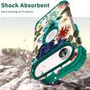 Hocase Heavy Duty Case for iPhone Air 6.5"", Teal Flowers | Shockproof Protection Soft Silicone Rubber+Hard Plastic Bumpers Hybrid Protective Case for Women & Girls