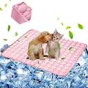 aingycy Dog Cooling Mat Pet Cooling Pads Dogs & Cats Pet Cooling Blanket for Outdoor Car Seats Beds (Pink, 38x26)