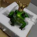 Frog Crown Prince Prime Bedroom Ornament Collectible Cute Figurine Statue Home Office Desk Bookcases Decorations Gifts for Women Sister Lover Room Baby Shower Decor Cake Topper