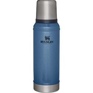 Stanley Classic Legendary Vacuum Bottle 1.0 qt | Wide Mouth with Leakproof Cup Lid | Keep Drinks Hot or Cold | Packable for Travel | Insulated Stainless Steel Thermos | BPA-Free | Hammertone Lake (Hammertone Lake)