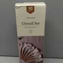 CAROTE Silicone Cooking Utensils Set, Kitchen Utensils Set 10 Pcs for cooking, BPA Free Spatula Set with Heat Resistant Wood Handles for Nonstick Cookware (Cream White)