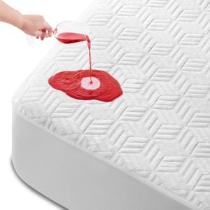 Cozymaker King Size 100% Waterproof Mattress Protector, Cooling Mattress Pad Cover Fitted 8"-21" Deep Pocket, 3D Air Fabric Soft Breathable Smooth Bed Mattress Cover Noiseless Washable, Cooling-Cubic